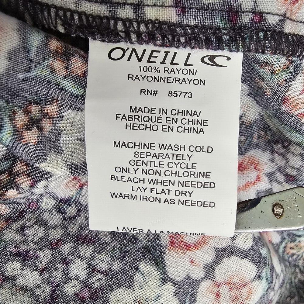 NWT O'Neill Floral Print Maxi Dress Size L - Picture 8 of 10